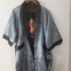 New grey double sided kimono Dragon embroidery